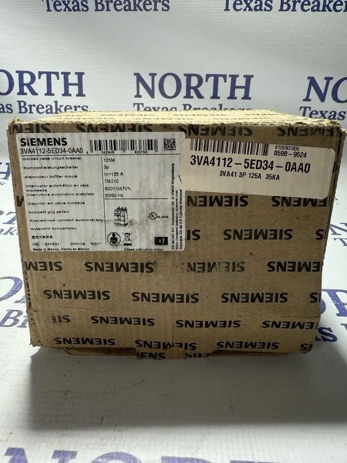 Автоматический выключатель Siemens 3VA4110-6ED34-0AA0 100 Amp 600Y/347 VAC 3 Pol
