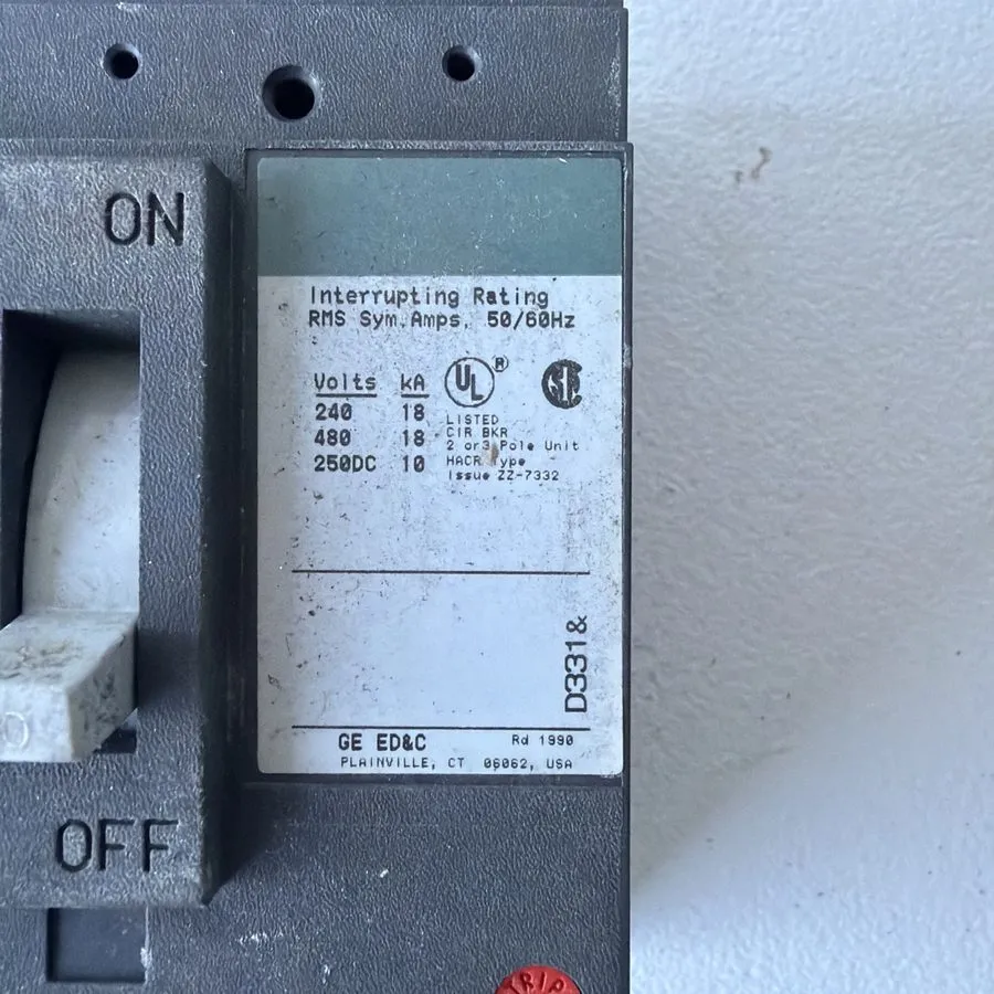 Автоматический выключатель GE TED134060 Circuit Breaker 60A 3P 480V 3PH TED 60 A