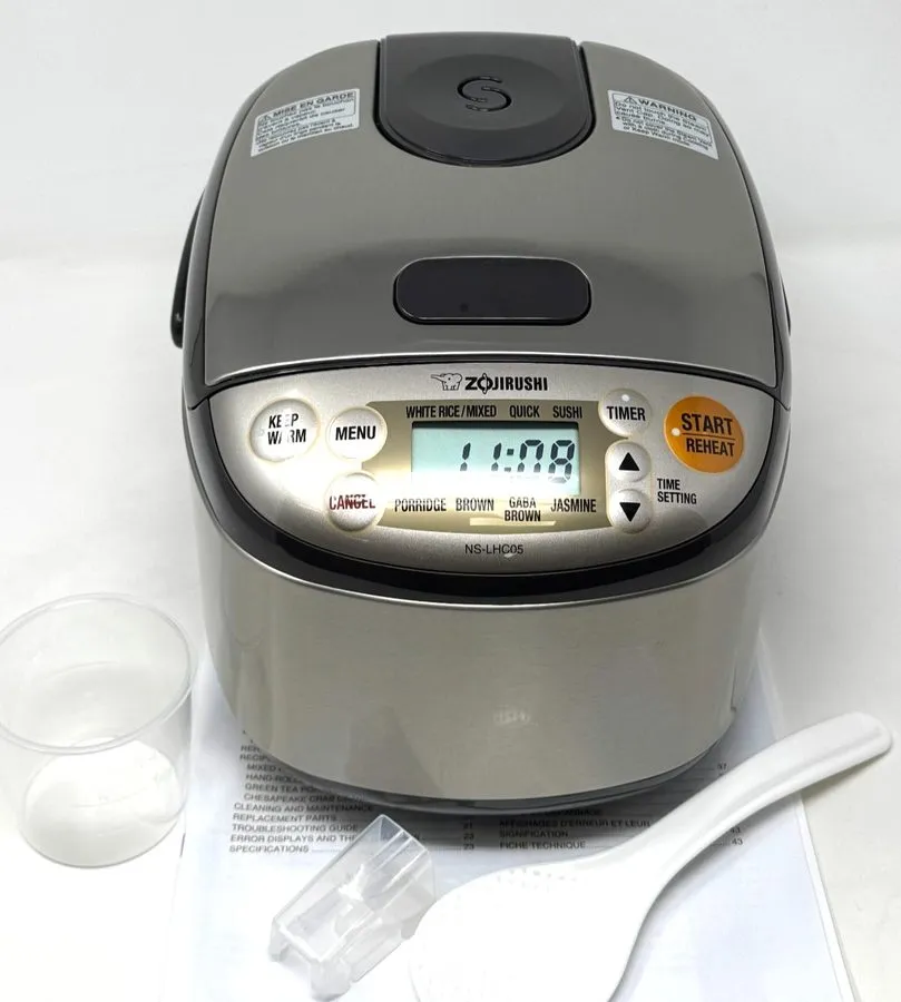 Рисоварка NS-LHC05 Micom Rice Cooker & Warmer Stainless Dark Brown 3 Cups Uncook — фото лота 1
