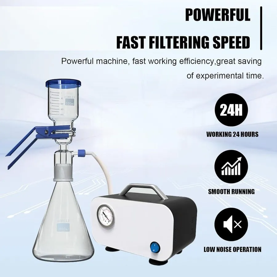 Насос Lab Diaphragm Vacuum Pump Portable Mini Oilless with Rubber Tube Oil Free1 — фото лота 1