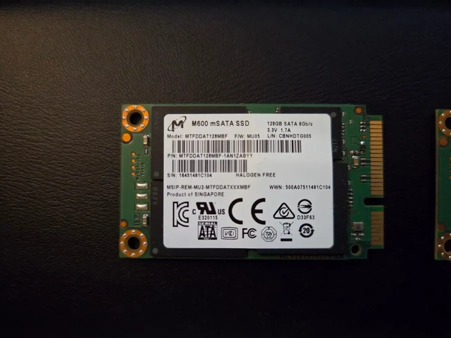 SSD-накопитель Micron MTFDDAT128MBF M600 mSATA 128GB SATA 6Gb/s Solid State Driv