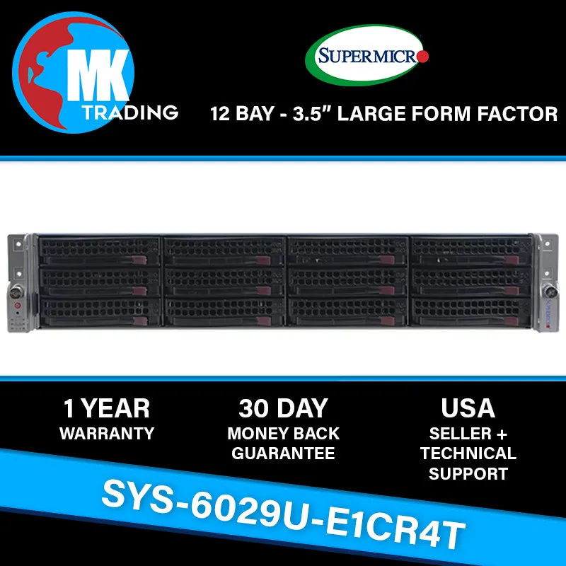 Сервер Supermicro SYS-6029U-E1CR4T 2x Xeon Gold 5120 2.2GHz CPUs 192GB RAM 2U Se