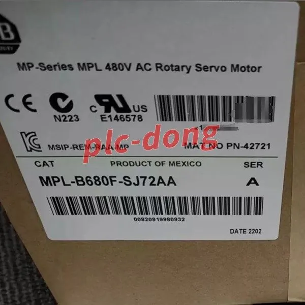 Серводвигатель Allen Bradley MPL-B680F-SJ72AA MP-Series MPL 480V AC Rotary Servo