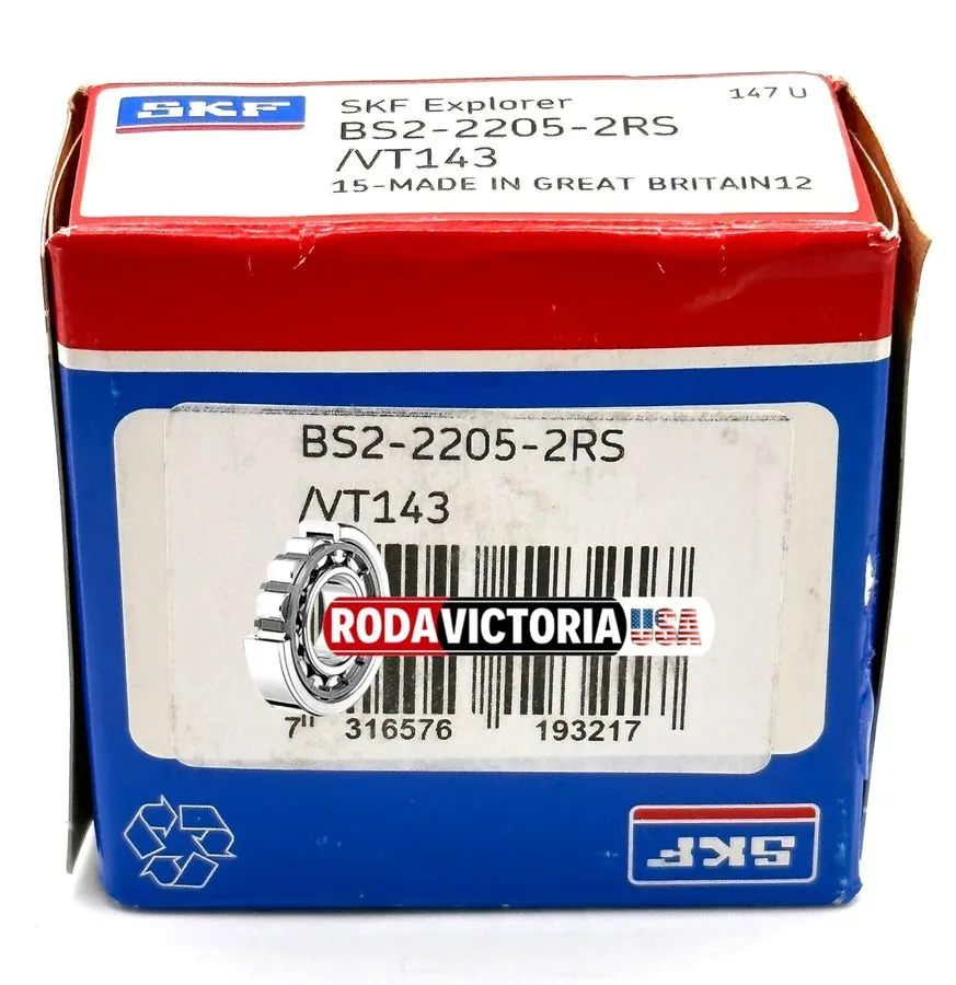 Подшипник SKF BS2-2205-2RS/VT143 Sealed Spherical Roller Bearing 25x52x23 (mm)