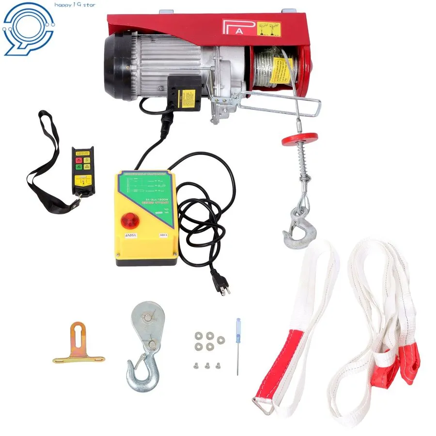 Таль Mini Electric Hoist PA800 1760lbs 110V 1350W 328ft/100m Wireless Remote Con — фото лота 2