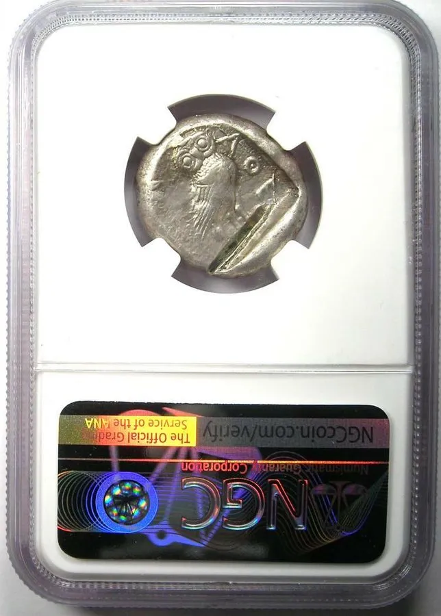 Лабораторный прибор Attica Athens AR Tetradrachm 510-480 BC Rare Early Issue NGC — фото лота 2