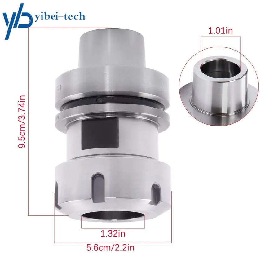 Режущий инструмент HSK63F-ER40 Collet Chucks Balanced G2.5/24000 RPM Wood Tool H