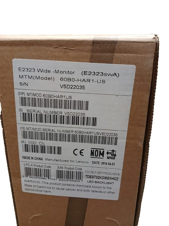 Монитор Lenovo ThinkVision E2323swA 23" 1920x1080 WLED Backlit LCD Monitor