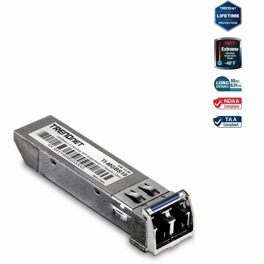 Трансивер TRENDnet TI-MGBS10 1000Base-LX Industrial SFP Single-Mode LC Module (1