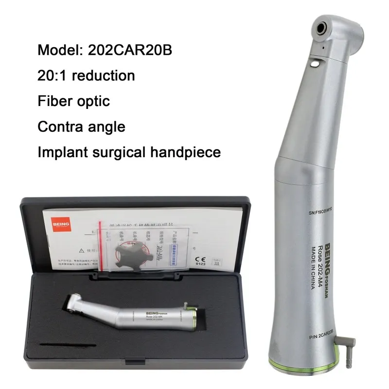 Стоматологический наконечник BEING Dental Implant Contra Angle 20:1 Surgical Han — фото лота 1