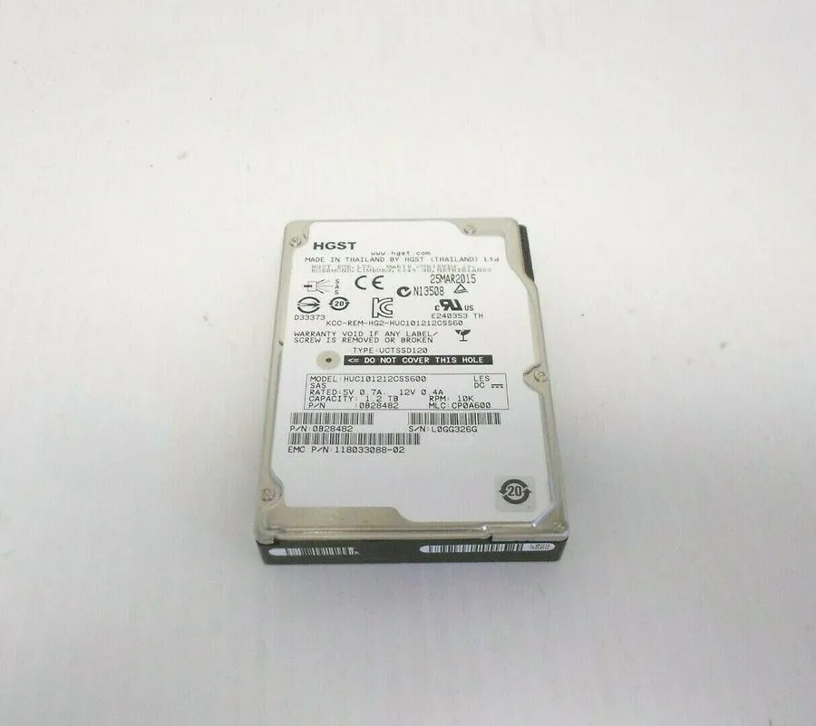 Жёсткий диск HPE 1.2TB 10K SAS 6Gb/s 2.5" Enterprise HDD 726480-001 HUC101212CSS