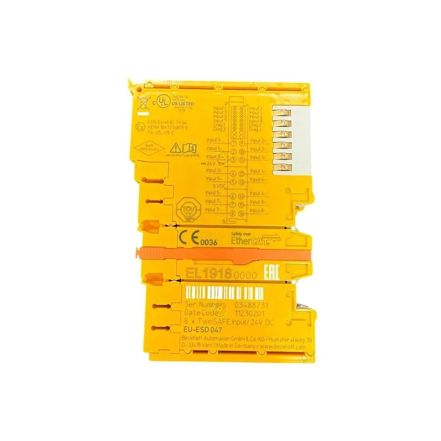 Модуль ввода-вывода Beckhoff EL1918-0000 TwinSAFE EtherCAT 8-Channel Digital Inp