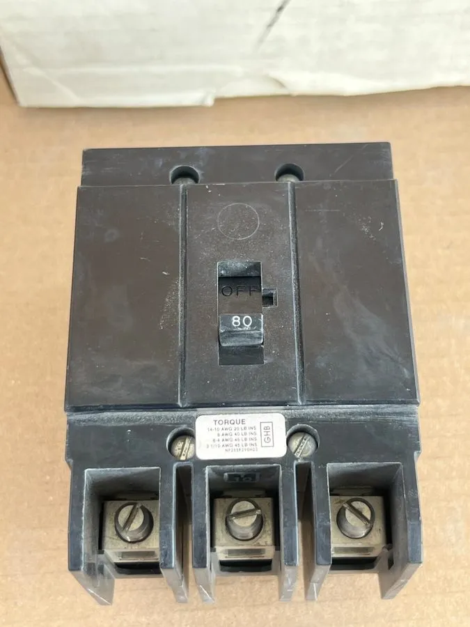 Автоматический выключатель GHB3080 Cutler Hammer 80 Amp 3 Pole 480V Bolt on Circ