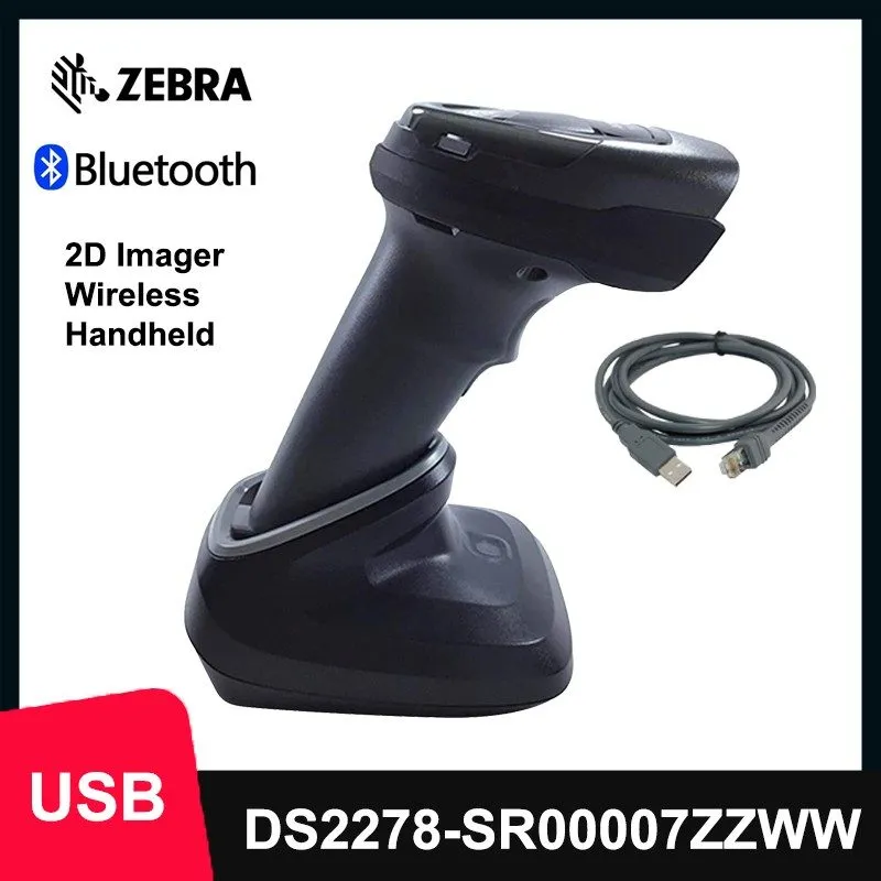 Сканер штрих-кода Zebra DS2278-SR00007ZZWW 2D USB Handheld Barcode Scanner Wirel