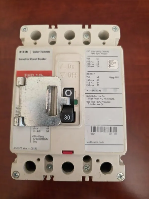 Автоматический выключатель Take Out EATON EHD3030 3 Pole 30 AMP 14kA@480v EHD14k — фото лота 2