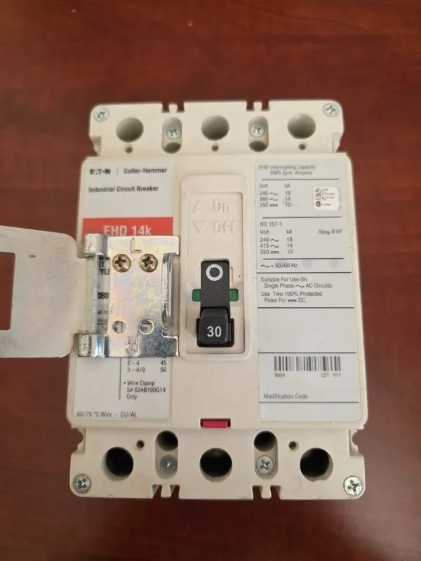 Автоматический выключатель Take Out EATON EHD3030 3 Pole 30 AMP 14kA@480v EHD14k — фото лота 3