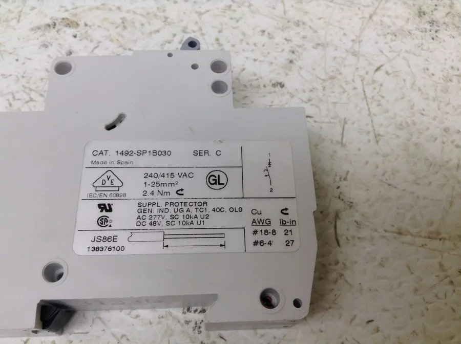 Автоматический выключатель ALLEN BRADLEY 1492-SP1C060 SER C MINI CIRCUIT BREAKER