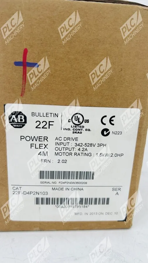 Частотный преобразователь Allen-Bradley 22F-D4P2N103 PowerFlex4M AC Drive 1.5 kW — фото лота 1