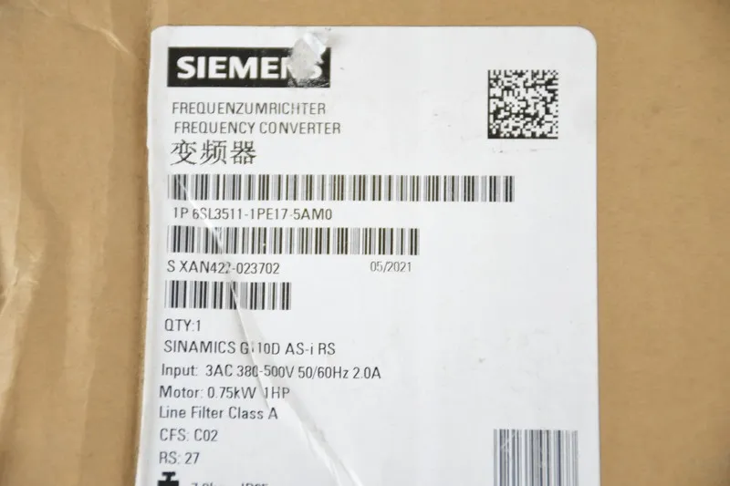 Частотный преобразователь Siemens sinamics G110D AS-i RS AC 6SL3511-1PE17-5AM0 ( — фото лота 2