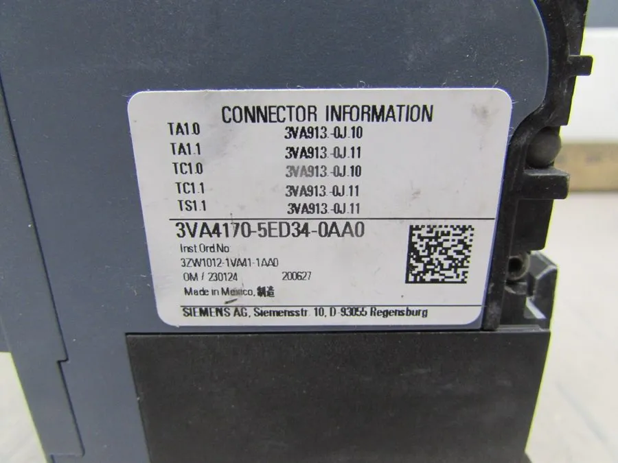 Автоматический выключатель 3VA4170-5ED34-0AA0 SIEMENS 3 POLE 70 AMP BOLT-ON CIRC