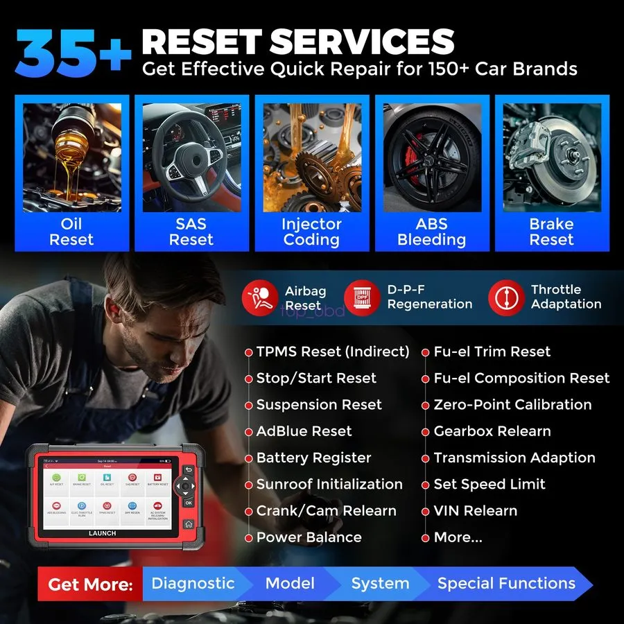 Диагностический сканер LAUNCH CRP919E CRP909E CRP129E PLUS OBD2 Car Diagnostic T — фото лота 2