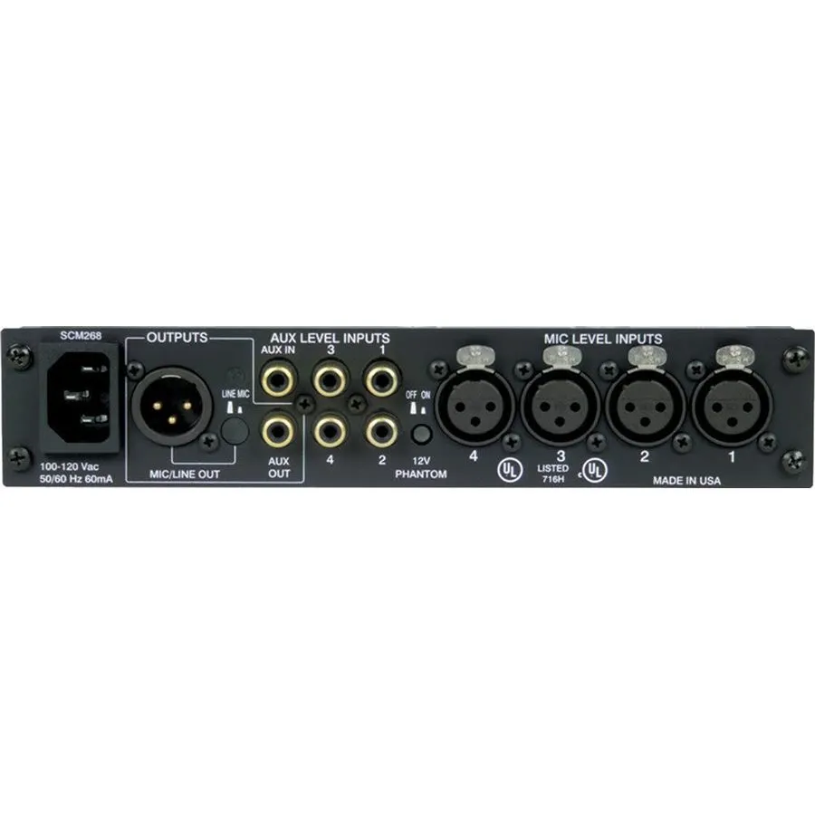 Микшерный пульт Shure SCM268 4 Channel Microphone Mixer Black