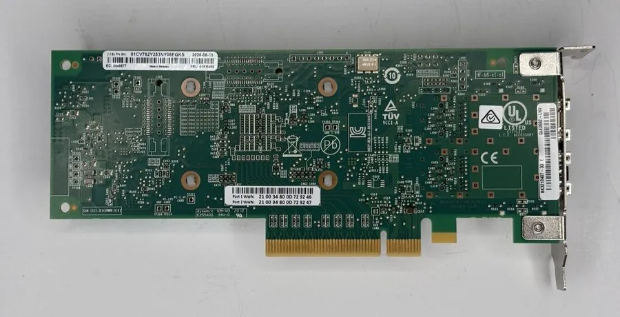 Контроллер Lenovo 01KR586 QLogic QLE2692-LNV Dual Port 16Gb FC HBA BK3210407-33 