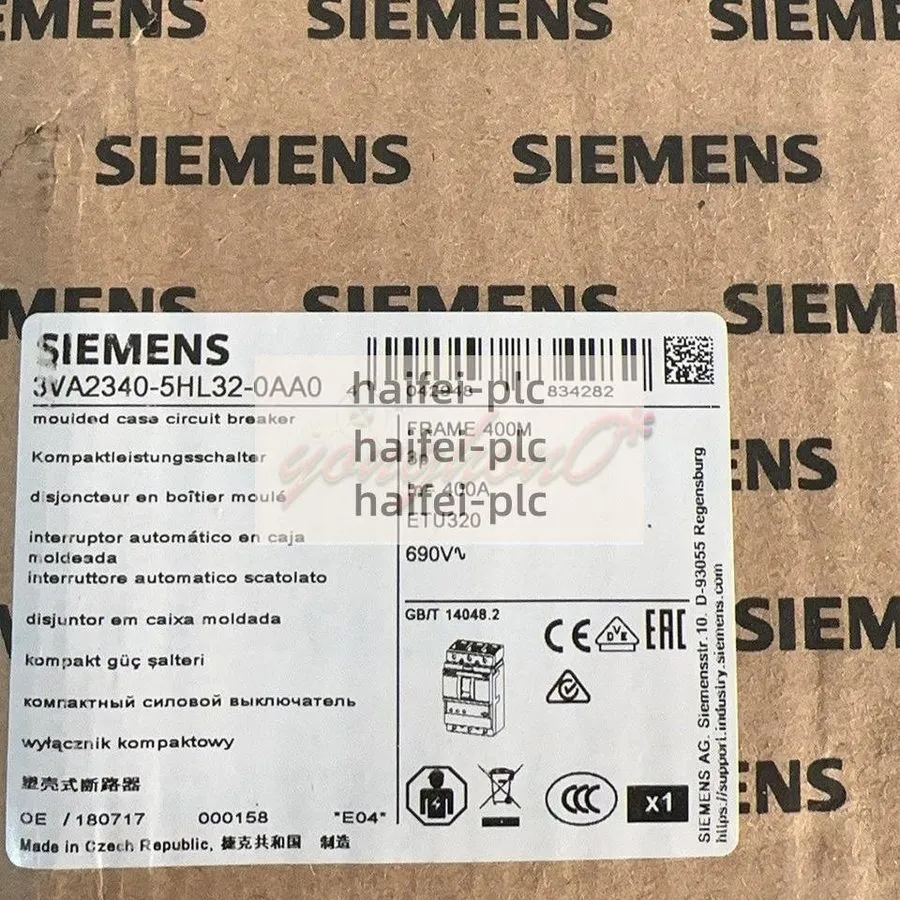 Автоматический выключатель SIEMENS moulded case circuit breaker 3VA2340-5HL32-0A