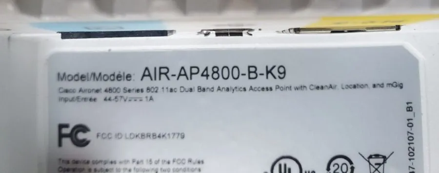Точка доступа Wi-Fi Cisco Aironet Air-AP4800-B-K9 Wireless Access Point 802.11ac