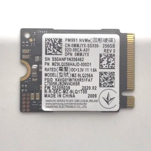 SSD-накопитель SAMSUNG PM991 256GB SSD M.2 2230 PCIE 3.0 X4 NVME SSD BLACK