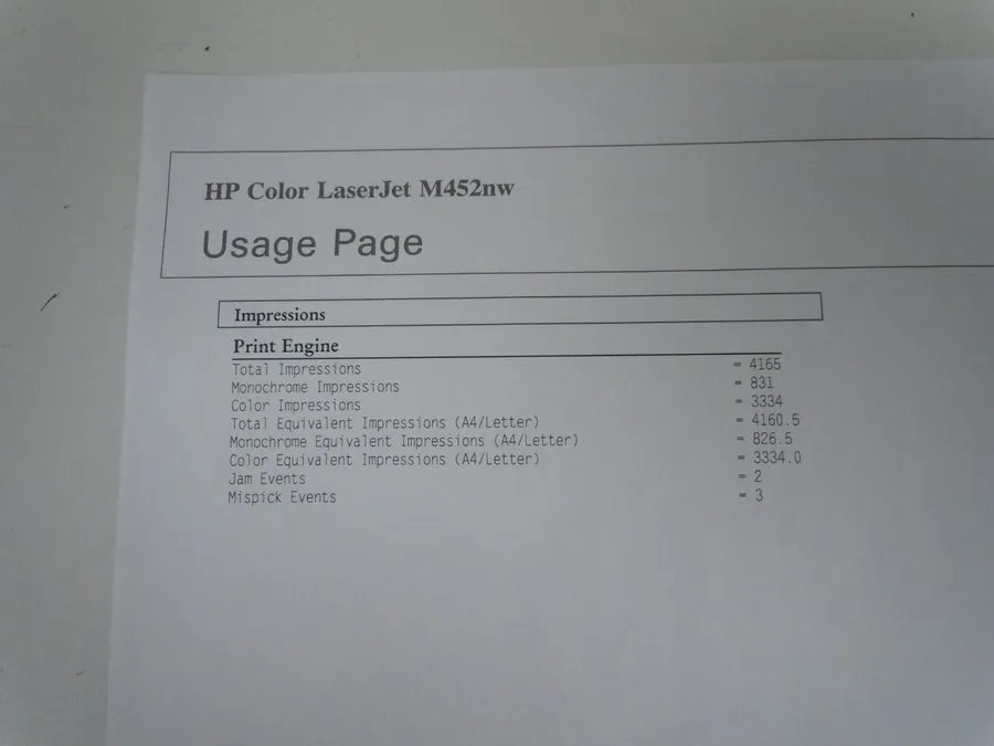 Лазерный принтер HP Color Laserjet M452nw Laser Printer Low 4k Pages! w/HP Toner
