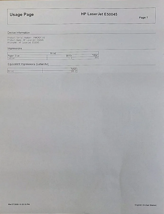 Лазерный принтер Fully Restored HP LaserJet Managed E50045dw Laser Printer LJE50 — фото лота 2
