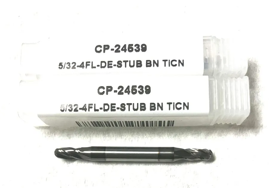 Режущий инструмент Carbide Plus CP-24539 5/32" 4FL Ball Nose End Mill Double End