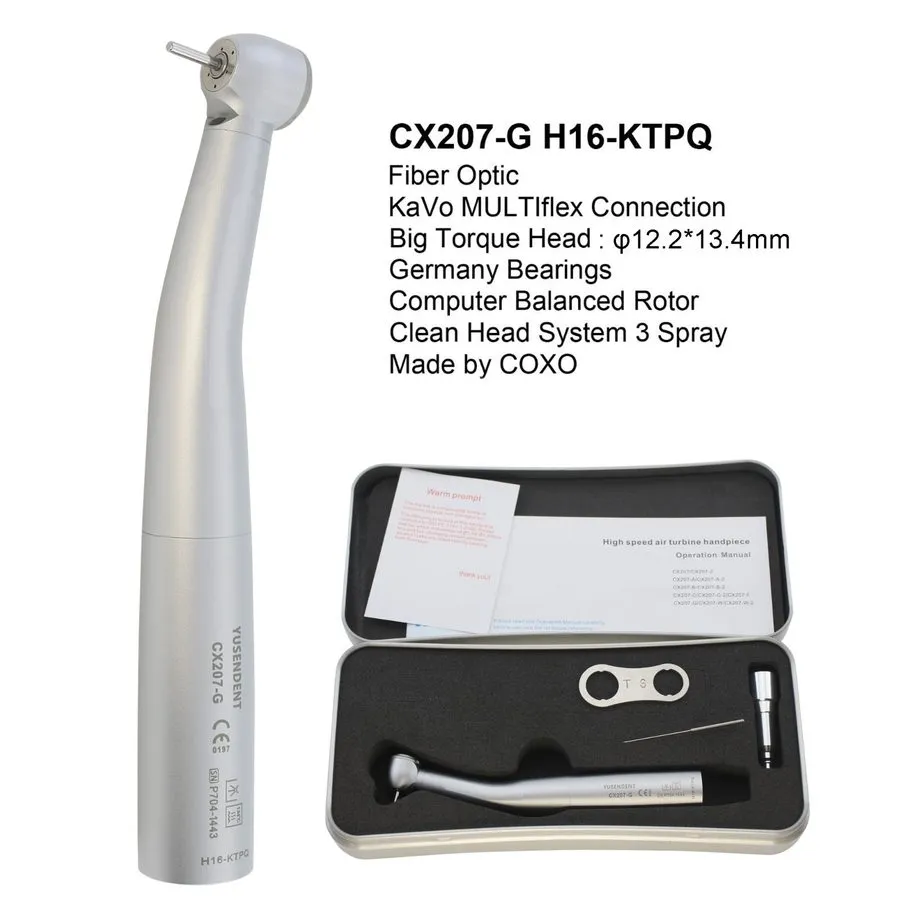 Стоматологический наконечник COXO Dental Handpiece Fiber Optic High Speed Turbin — фото лота 1
