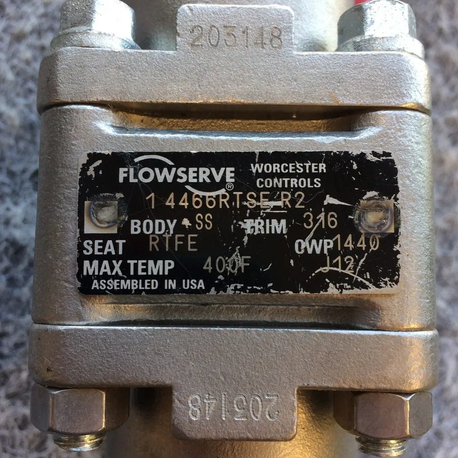 Клапан 1/4" stainless ball valve flowserve worcester controls 1/4 4466tse r2