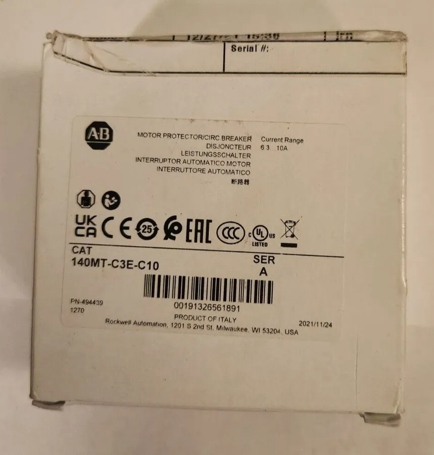 Автоматический выключатель AB 140MT-C3E-C10 Motor Protection Circuit Breaker, C