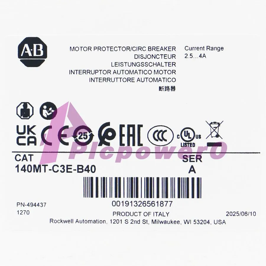 Автоматический выключатель 140MT-C3E-B40 AB MOTOR PROTECTION CIRCUIT BREAKER
