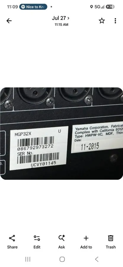Микшерный пульт Yamaha MGP32X 32-Channel Mixing Console, 24 Mic Inputs, Phantom,
