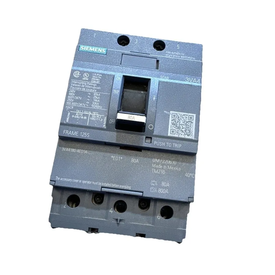 Автоматический выключатель 3VA4180-4ED34-0AA0 Siemens Circuit Breaker 3 Pole 80 