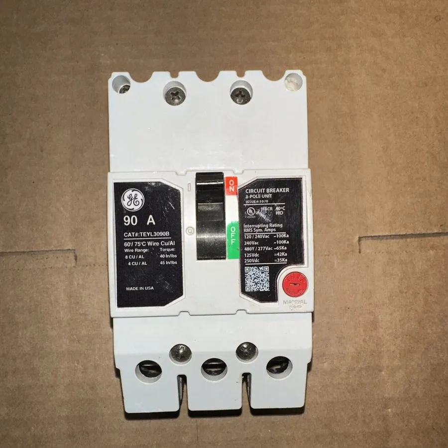 Автоматический выключатель TEYL3090B GE Circuit Breaker 3P TEYL 90A 480V Bolt On