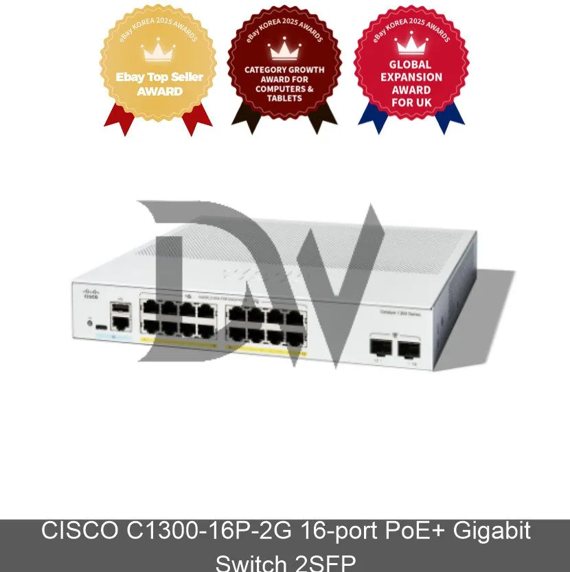 Коммутатор Cisco C1300-16P-2G CATALYST 1300 16-PORT GE POE 2X1G SFP