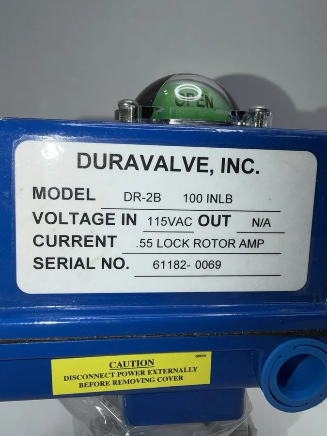 Клапан Duravalve EA7004 1” DM340 Stainless Steel Ball Valve DR-2B Actuator 115VA — фото лота 2