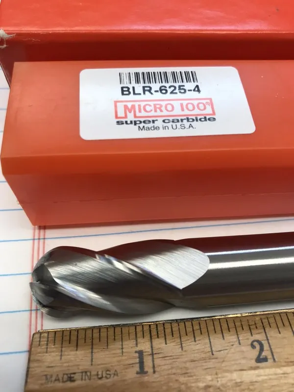 Режущий инструмент 1/2 2 FLUTE SE 45 DEGREE HH CARBIDE END MILL W/.010cr. MICRO1
