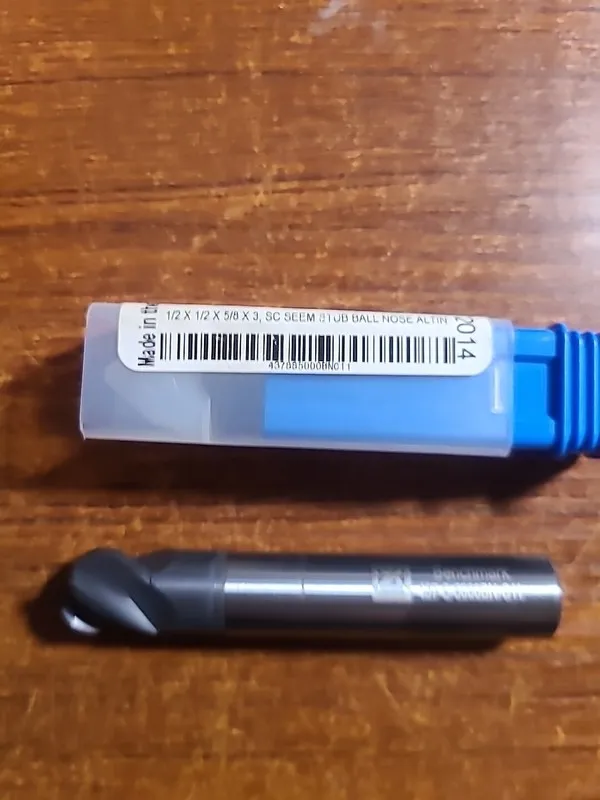 Режущий инструмент Benchmark 1/2" Carbide Ball Nose Endmill 4 Flute 437S5000BNC1 — фото лота 1