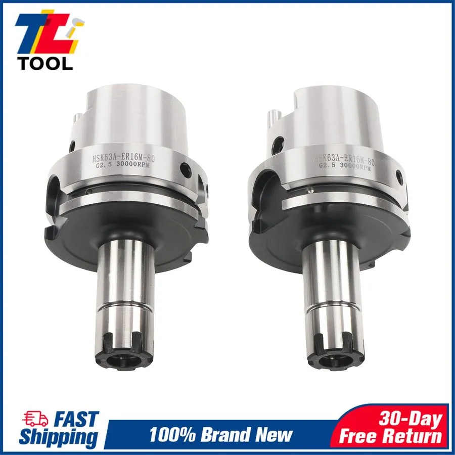 Режущий инструмент HSK63A-ER16-80 Collet Chuck Set 3.25" G2.5 24000rpm High Spee — фото лота 2