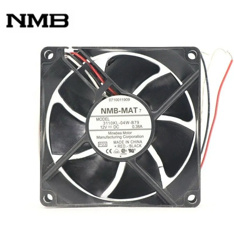 Вентилятор NMB Fan 3110KL-04W-B79 DC 12V 0.38A 80 25mm 3-wire Cisco Switches Coo