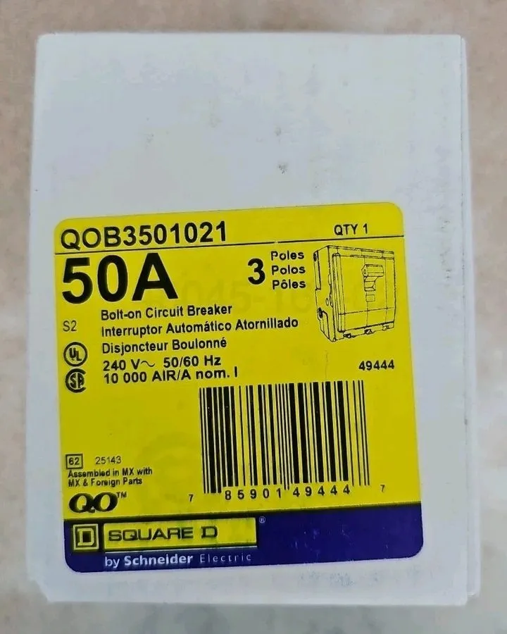 Электрооборудование QOB2501021 2Pole 50Amps 120/240Volt 120V w/Shunt BOLT-ON Squ