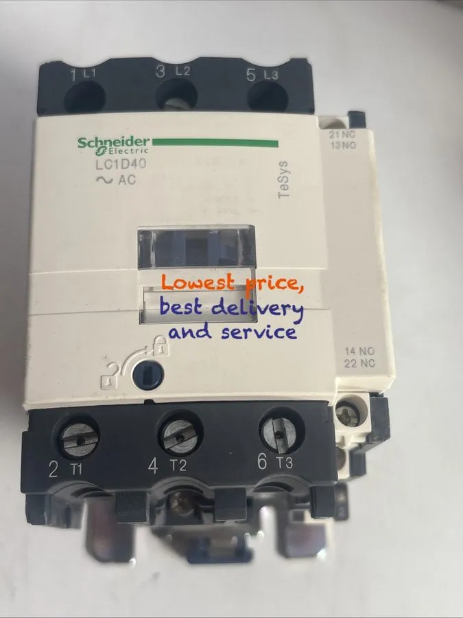 Контактор LC1D40G7 Contactor TeSys 40 A 3 P 30 HP At 480 Schneider Electric