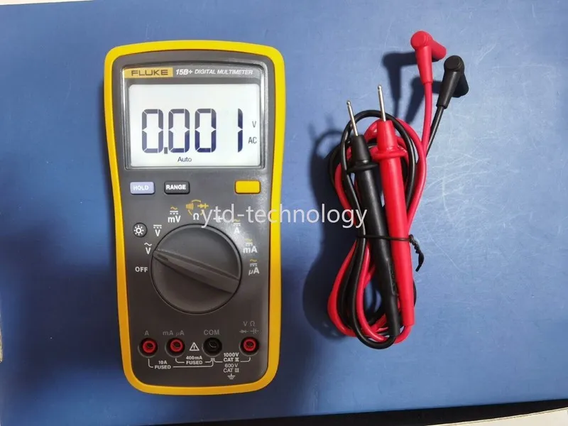 Мультиметр Fluke digital multimeter 15B+instrument automatic range AC/DC 1000V v