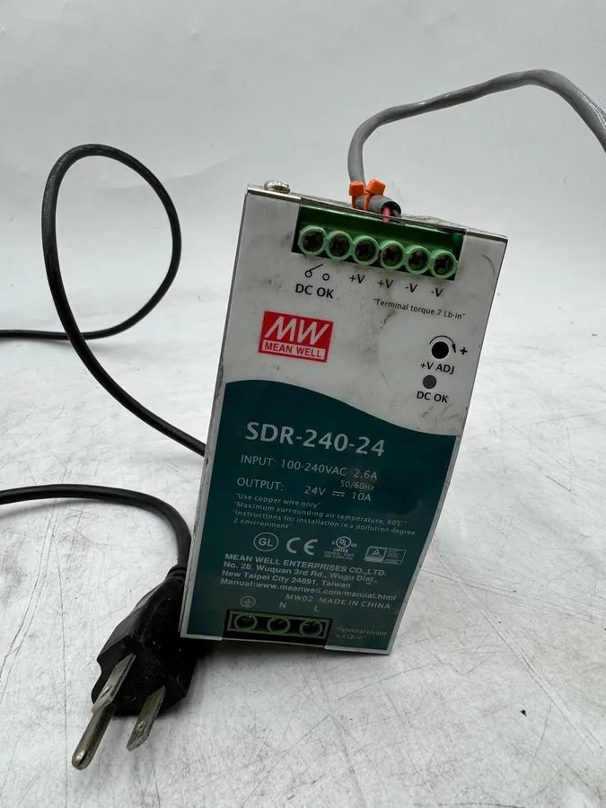 Блок питания MEAN WELL SDR-240-24 AC to DC DIN-Rail Power Supply 240W 24VDC 10A